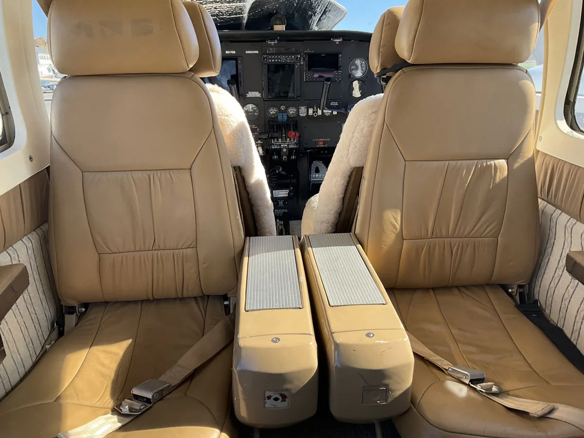 Cabin interior of a 1982 Piper PA 34 220T.