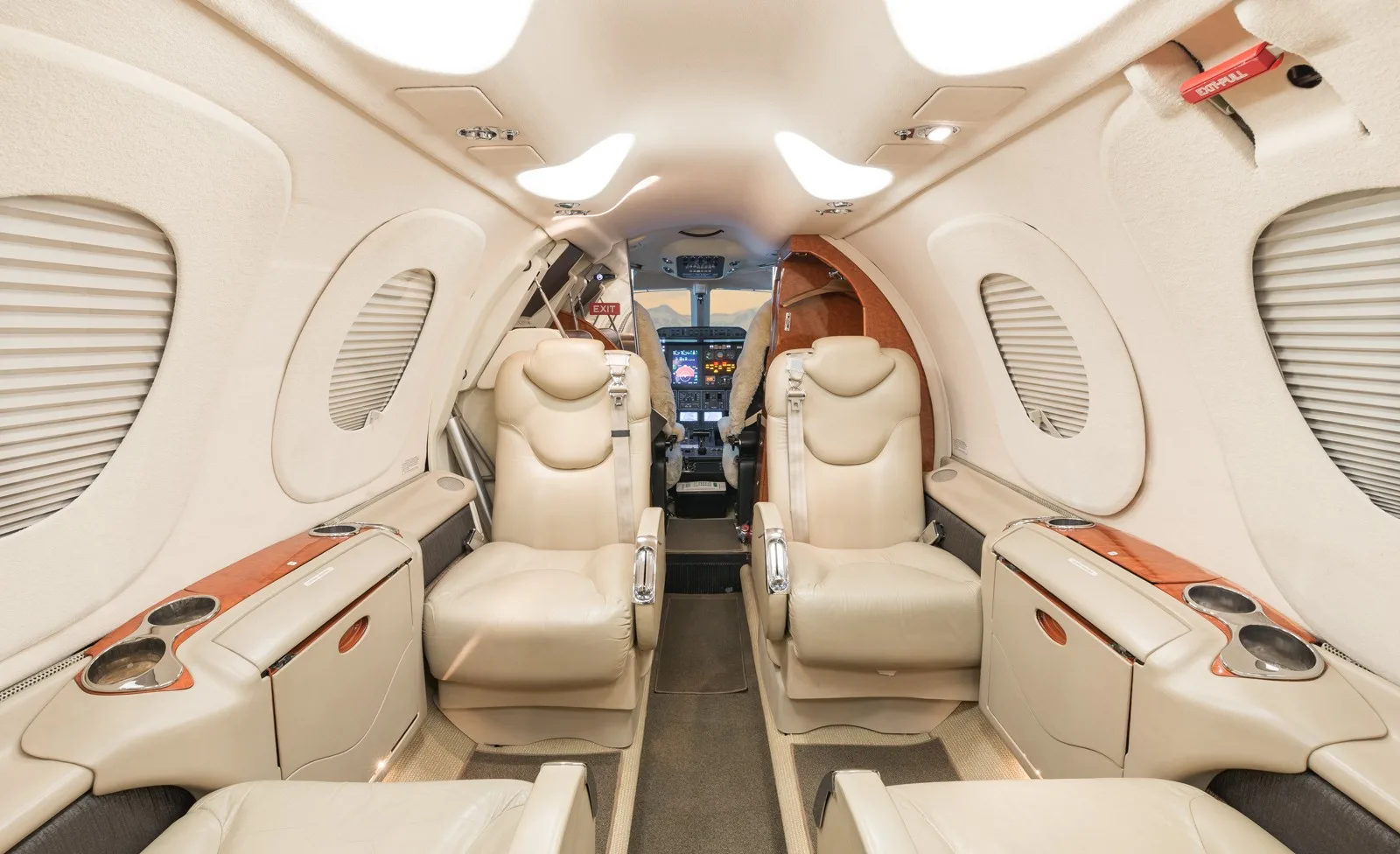 Cabin interior of a Jet Premier I.