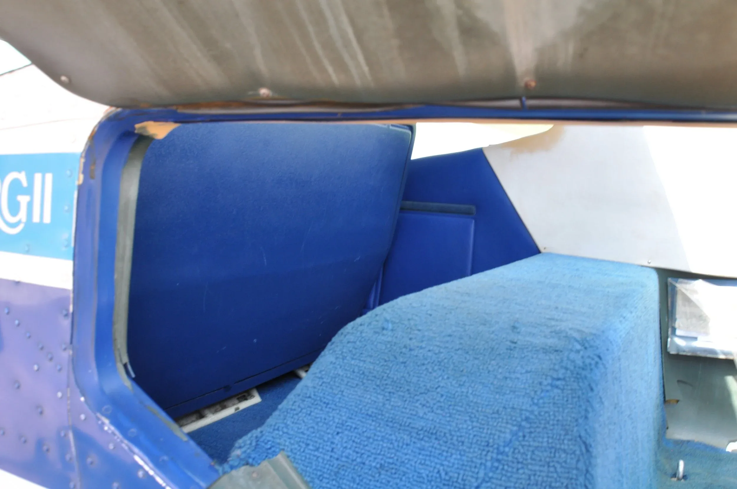 Cabin interior of a 1976 AKC AVIATION 177RG.