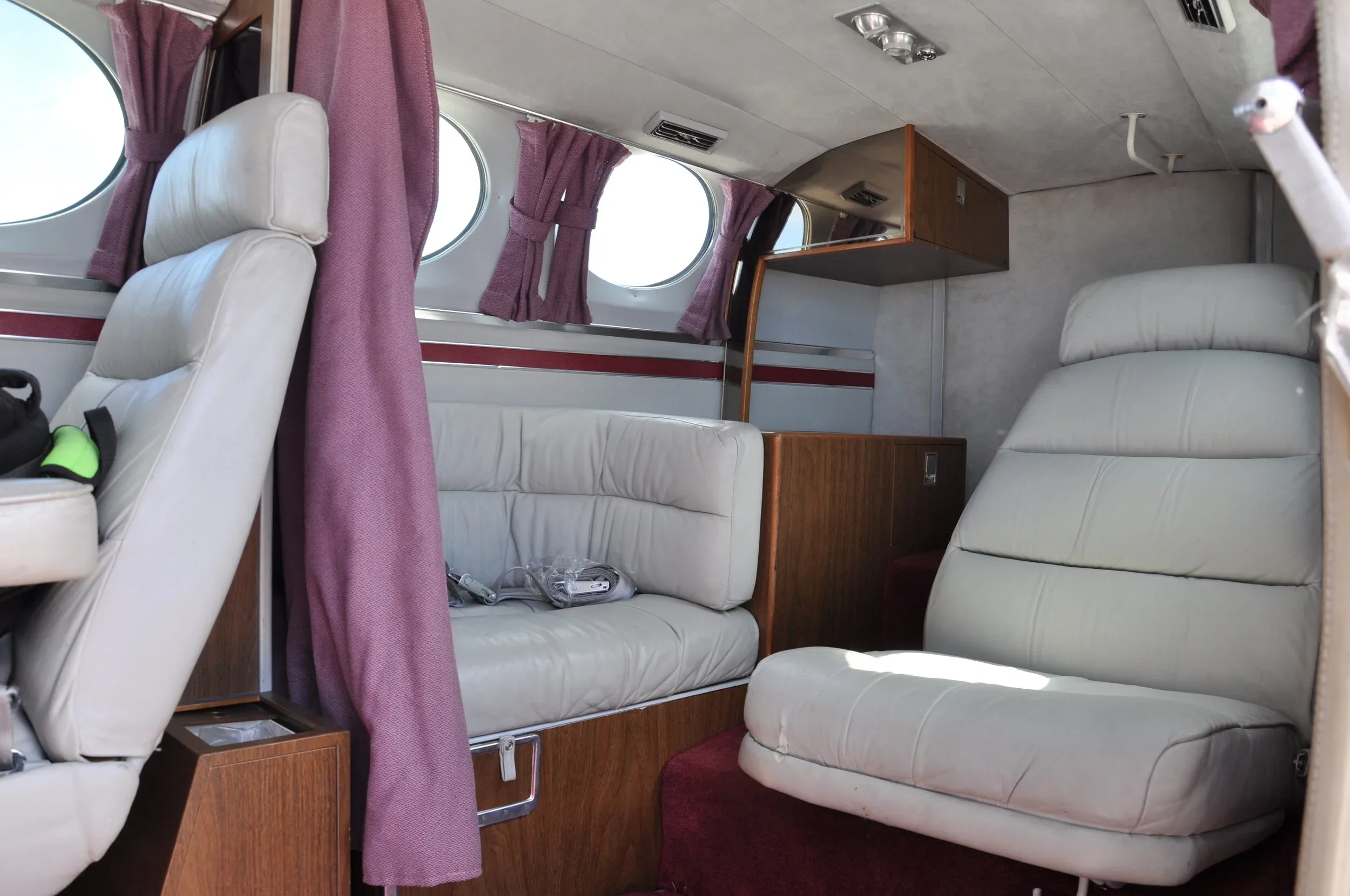 Cabin interior of a 1977 AKC AVIATION 414 — AKC AVIATION.