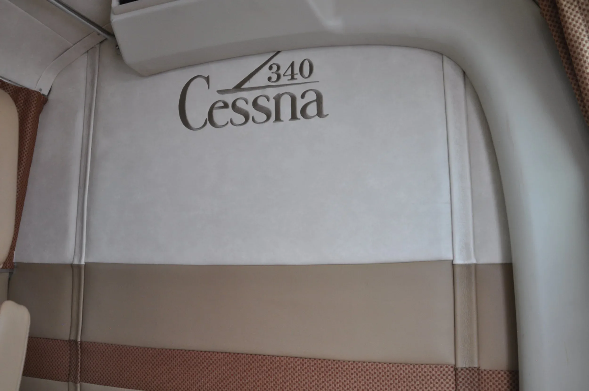 Cabin interior of a 1980 AKC AVIATION 340A Aircraft.