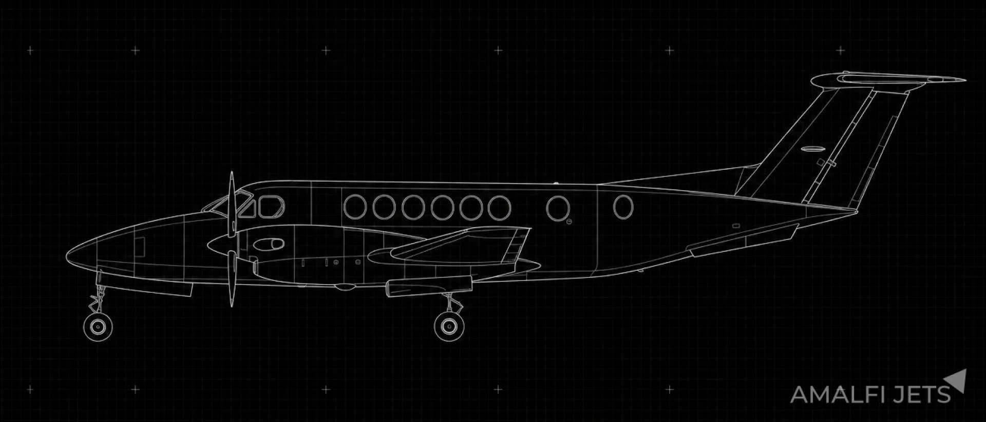 Marketing image of a 1980 Beechcraft · King Air 200.