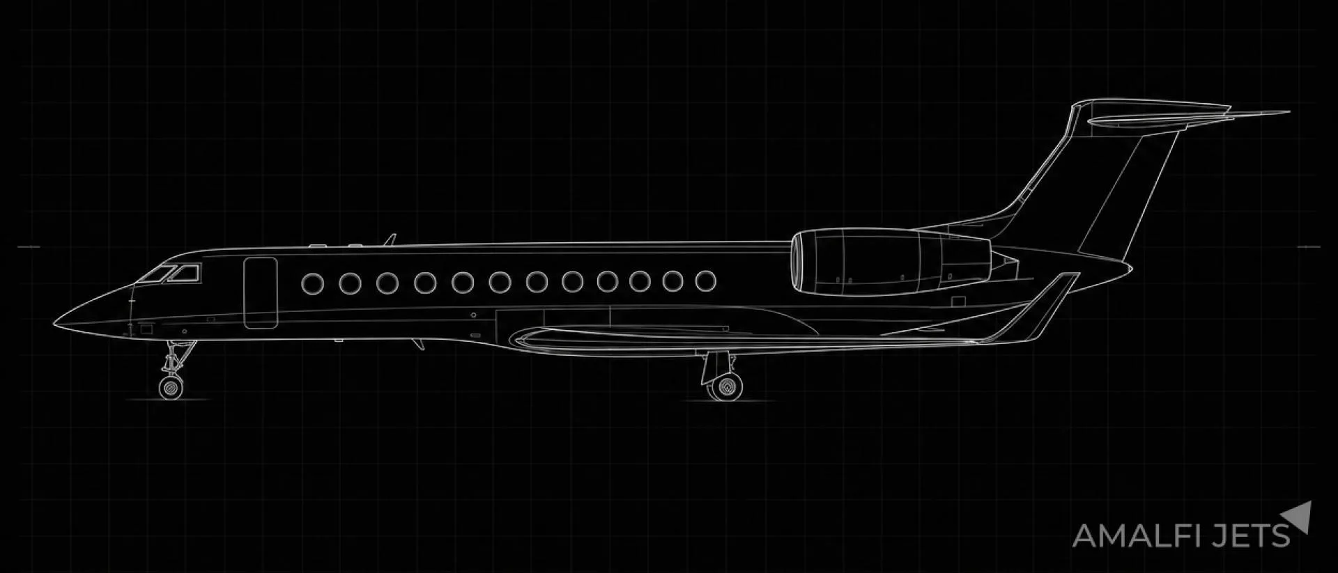 Marketing image of a 2013 Gulfstream G550.