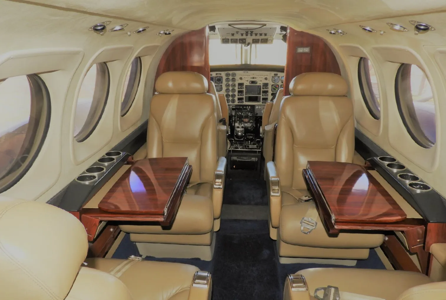 Cabin interior of a 2007 Beechcraft King Air C90GT sn 1828 YV2419 int.