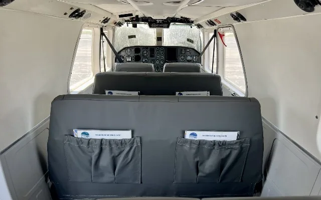 Cabin interior of a 1983 Britten Norman Islander BN-2T.