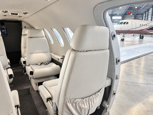 Cabin interior of a 2020 Cessna Citation S/II.