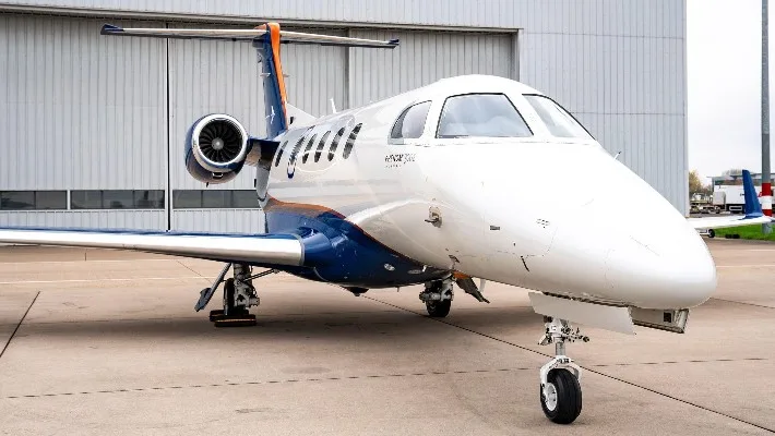 Exterior view of a 2019 Embraer Phenom 300, 2-EMBR.