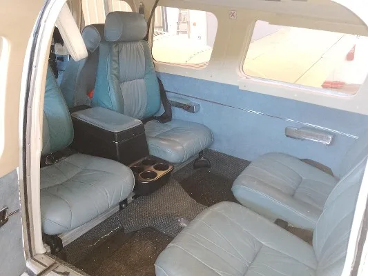 Cabin interior of a 1988 Piper Seneca III.