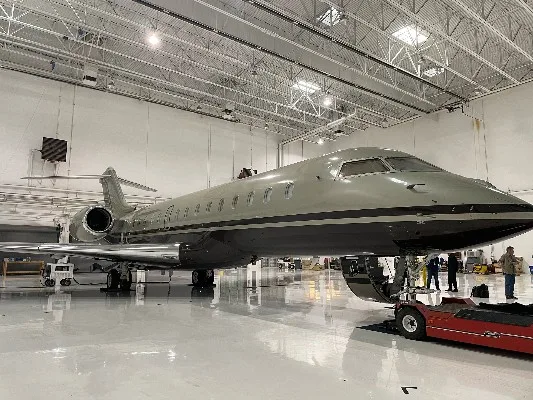 Marketing image of a 2009 Bombardier Global XRS.