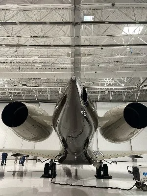 Exterior view of a 2009 Bombardier Global XRS, T7-MDVR.