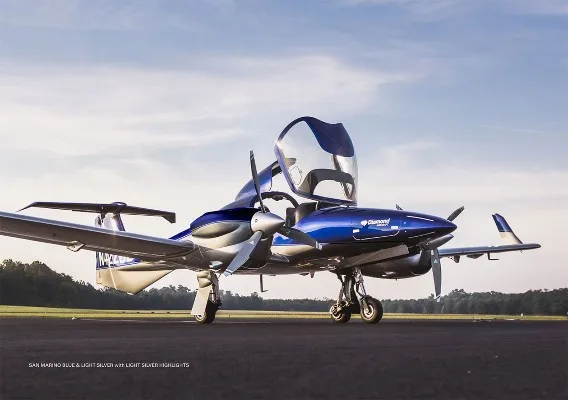 Marketing image of a 2027 Diamond TwinStar DA42.