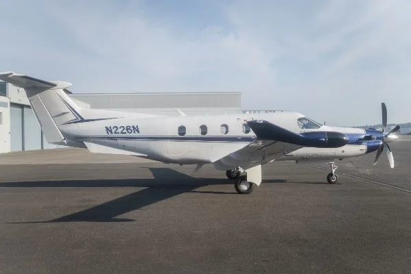 Exterior view of a 2008 Pilatus PC-12/47E, N226NW.