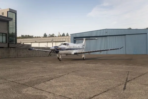 Exterior view of a 2008 Pilatus PC-12/47E, N226NW.