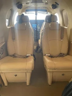 Cabin interior of a 2013 Socata TBM 850.