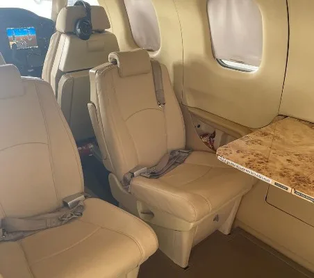 Cabin interior of a 2013 Socata TBM 850.