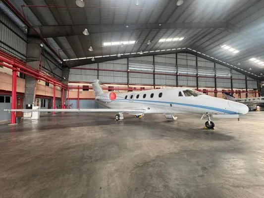Cabin interior of a 1989 Cessna Citation III.