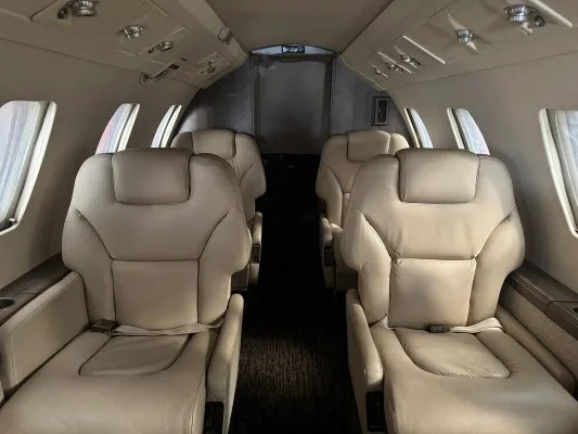 Cabin interior of a 1989 Cessna Citation III.