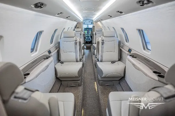 Cabin interior of a 2006 Cessna Citation Sovereign.