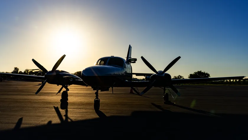 Exterior view of a 1978 Cessna 421C Golden Eagle, N241EW.