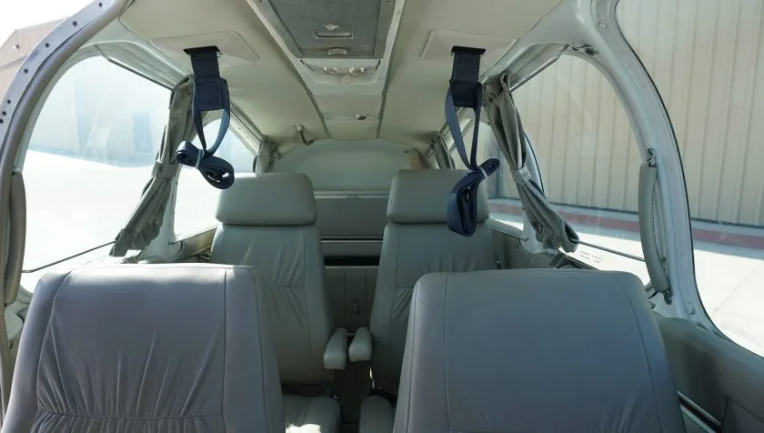 Cabin interior of a 1968 Beechcraft Bonanza V35A SN D-8820.