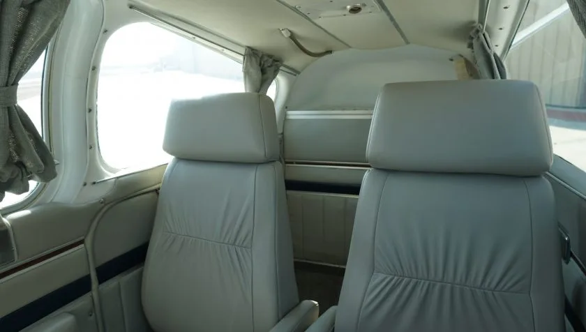 Cabin interior of a 1968 Beechcraft Bonanza V35A SN D-8820.