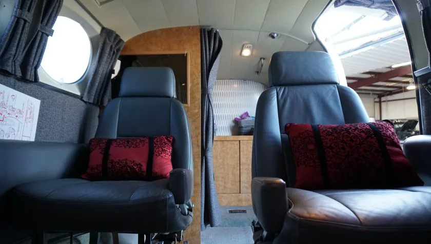 Cabin interior of a 1968 Cessna 421 SN 0142.