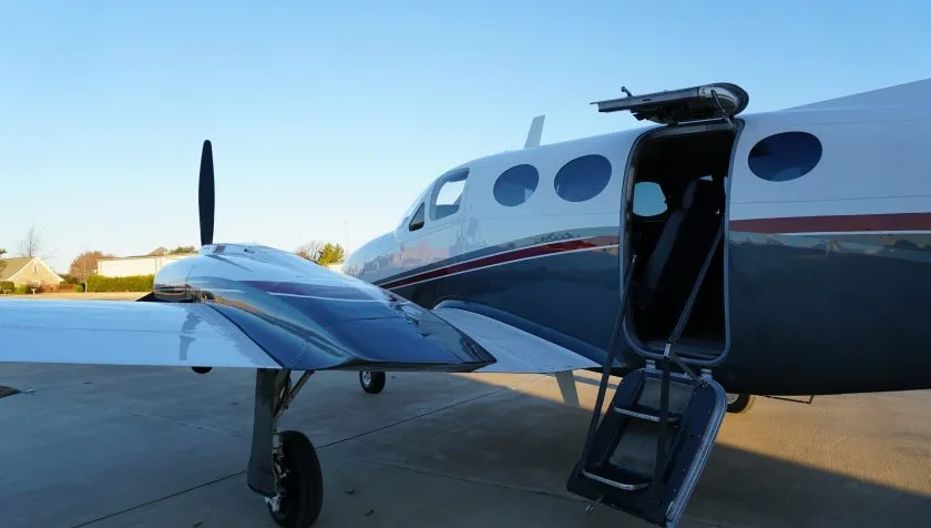 Exterior view of a 1968 Cessna 421 SN 0142, N4AF.