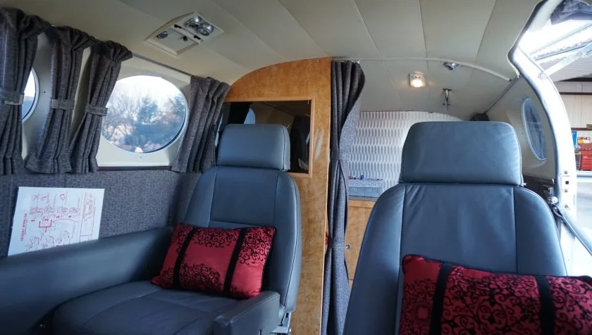 Cabin interior of a 1968 Cessna 421 SN 0142.
