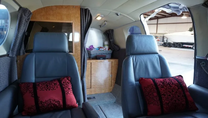 Cabin interior of a 1968 Cessna 421 SN 0142.