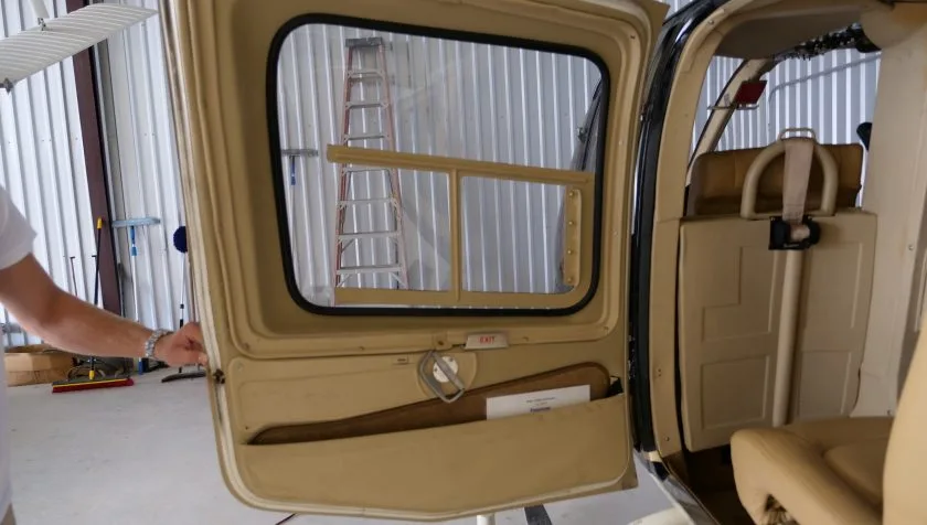 Cabin interior of a 1974 Bell 206BIII 1235.