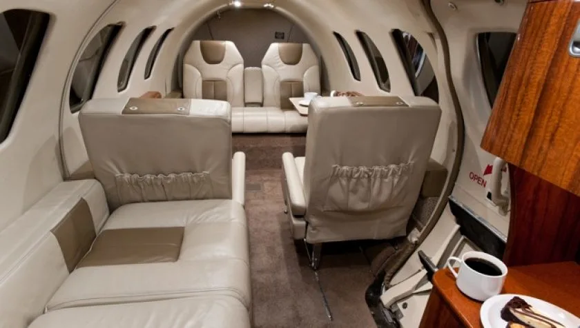 Cabin interior of a 1974 Cessna Citation 500 Stallion 232.