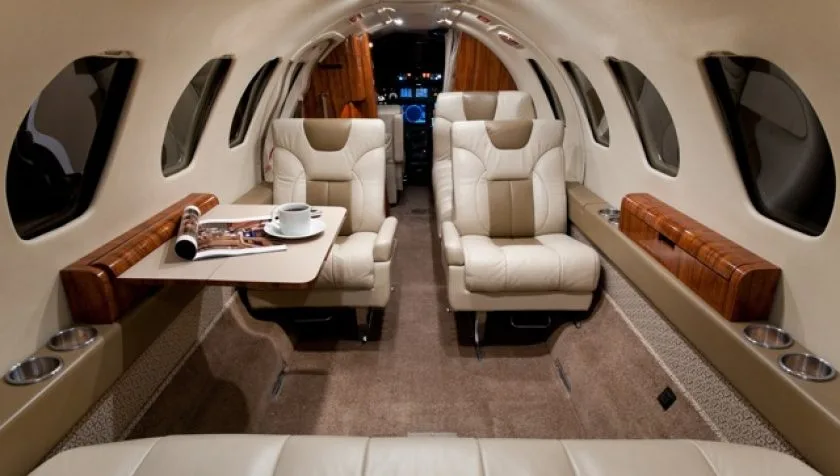 Cabin interior of a 1974 Cessna Citation 500 Stallion 232.