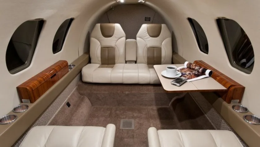 Cabin interior of a 1974 Cessna Citation 500 Stallion 232.