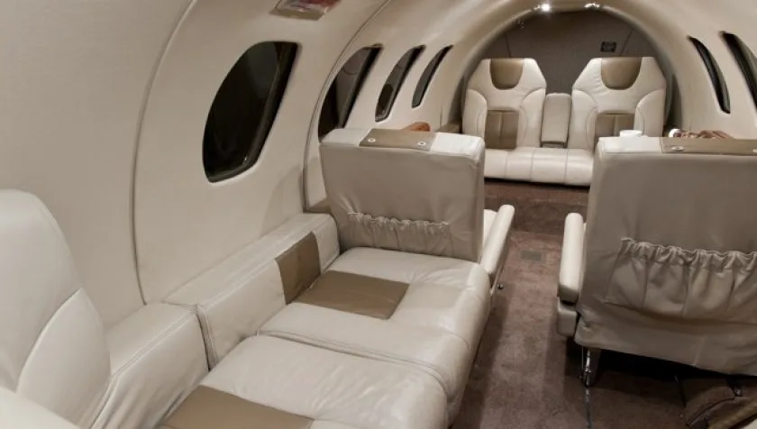 Cabin interior of a 1974 Cessna Citation 500 Stallion 232.