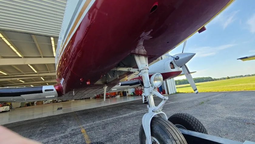 Engine detail of a 1976 Cessna 421C 71.
