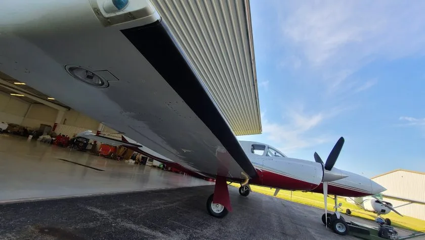 Exterior view of a 1976 Cessna 421C 71, N369RM.