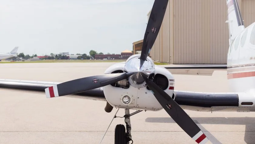 Exterior view of a 1977 Cessna 421C 421-0236, N9RZ.