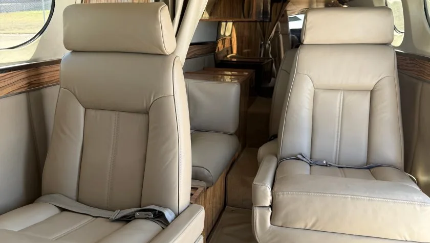 Cabin interior of a 1978 Cessna 414SM RAM VII.