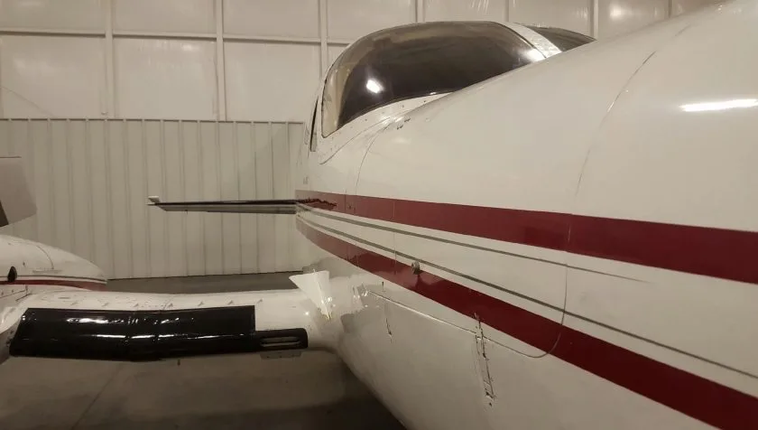 Exterior view of a 1978 Cessna 421C 424, N344TC.