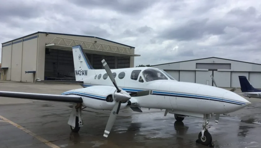 Exterior view of a 1980 Cessna 421C 807 421AW.