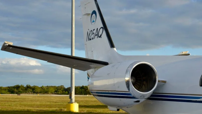 Exterior view of a 1980 Cessna Citation IISP 551-0031, N25AQ.