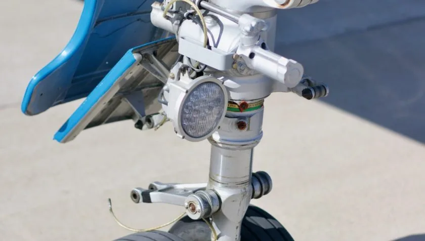 Engine detail of a 1981 Dassault Falcon 50 SN 50-035.