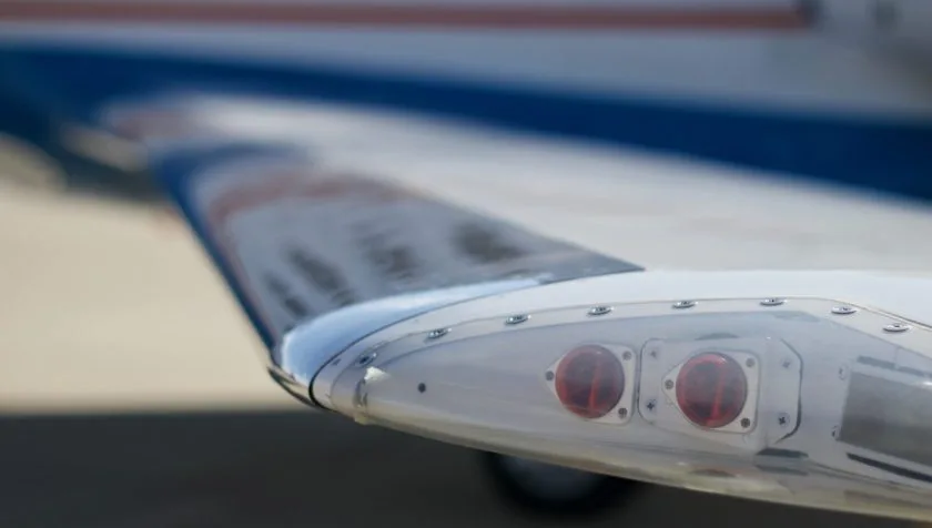 Engine detail of a 1981 Dassault Falcon 50 SN 50-035.