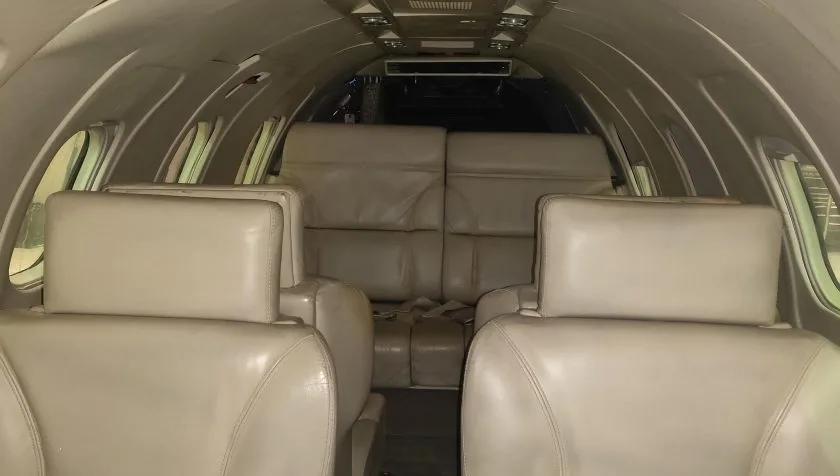 Cabin interior of a 1982 Learjet 35A 490.