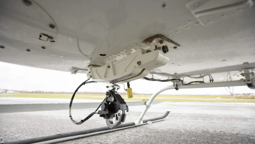 Engine detail of a 1985 Bell 206L3 51146.