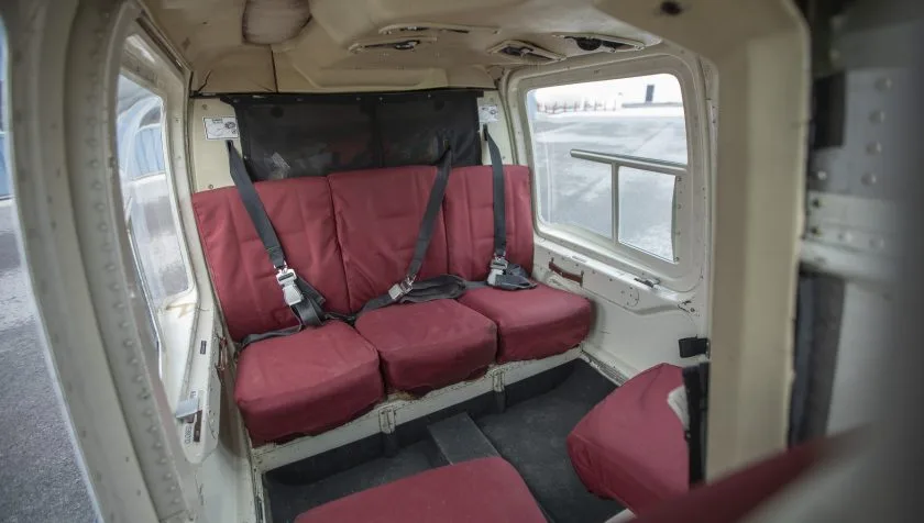 Cabin interior of a 1985 Bell 206L3 51146.