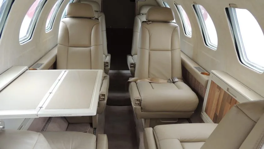 Cabin interior of a 1988 Cessna Citation II 550-0569.
