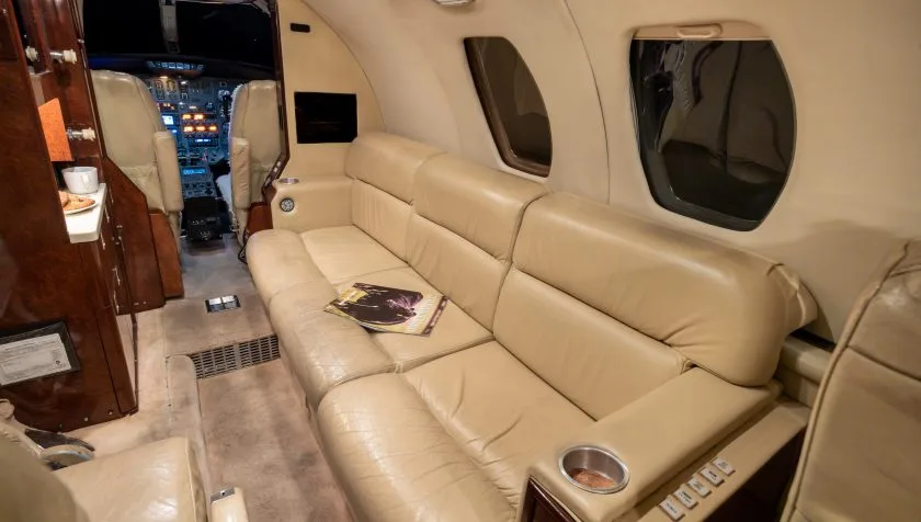 Cabin interior of a 1988 Cessna Citation II 550-0577.