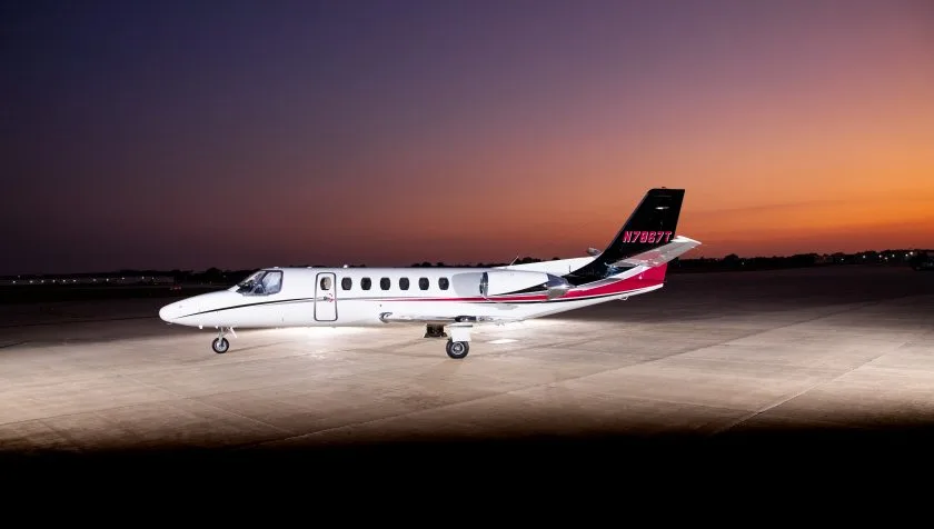 Exterior view of a 1990 Cessna Citation V 560-0020, N214WT.