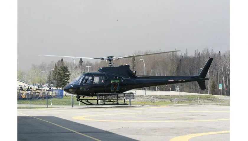 Exterior view of a 1991 Eurocopter AS350B2 2580, C-FSWB.